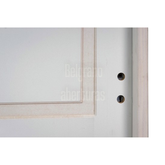 Puerta Placa Oblak - L. Pantog.  Capri Recta Blanco M.Mad. 80 /10 IZQ.