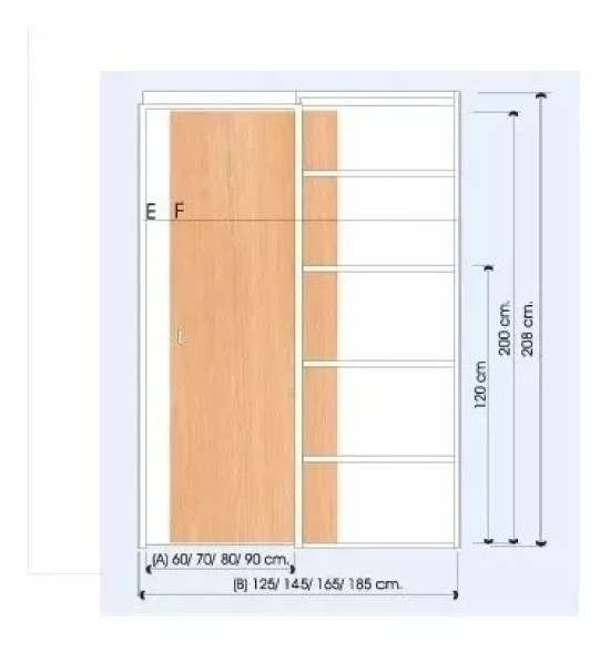 P. Corr. Embutir - m ch18 - cons. Seca - hoja CEDRO NAC. - 60 x 200